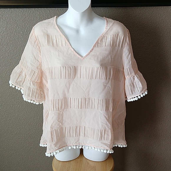Maya Pompom Blouse - Picture 2 of 8